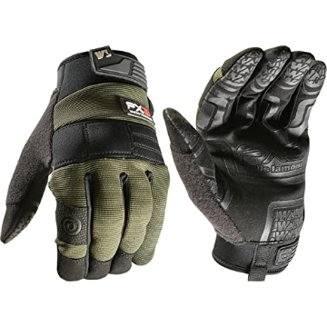 Picture of WELLS LAMONT 7857M Wells Lamont Men’s FX3 Extra Grip Work Gloves, Touchscreen Compatible Synthetic Leather with Silicone Palm, Reinforced Fingertips for Construction and Automotive Work (EA)