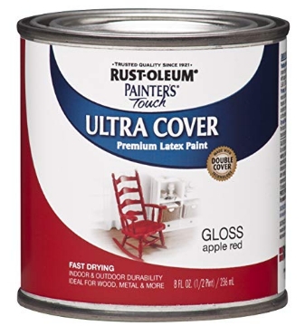 Picture of Rustoleum 1966730 Rust-Oleum 1966730 Painter's Touch Latex Paint, Half Pint, Gloss Apple Red, 8 Fl Oz (Pack of 6) (PK-6-EA)