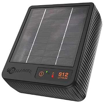 Picture of GALLAGHER G349414 Gallagher S12 Solar Electric Fence Charger | Powers Up to 4 Miles / 18 Acres of Fence | Solar Lithium Technology, 0.12 Stored Joule Energizer | Built-in Earthing | Portable and Super Tough (EA)