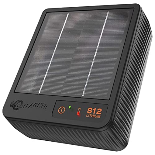 Picture of GALLAGHER G349414 Gallagher S12 Solar Electric Fence Charger | Powers Up to 4 Miles / 18 Acres of Fence | Solar Lithium Technology, 0.12 Stored Joule Energizer | Built-in Earthing | Portable and Super Tough (EA)