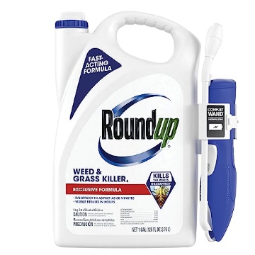 Picture of THE SCOTTS MIRACLE-GRO COMPANY 5375404 Roundup Weed & Grass Killer₄ with Comfort Wand, Use in and Around Flower Beds, Trees, and Driveways, 1 gal. (EA)