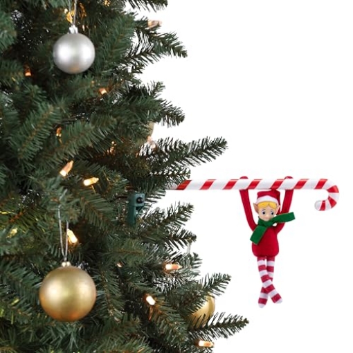 Picture of MR CHRISTMAS INC 11202AC Mr. Christmas 6" Animated Candy Cane Elf Acrobat, Spinning & Musical Tree Topper (EA)