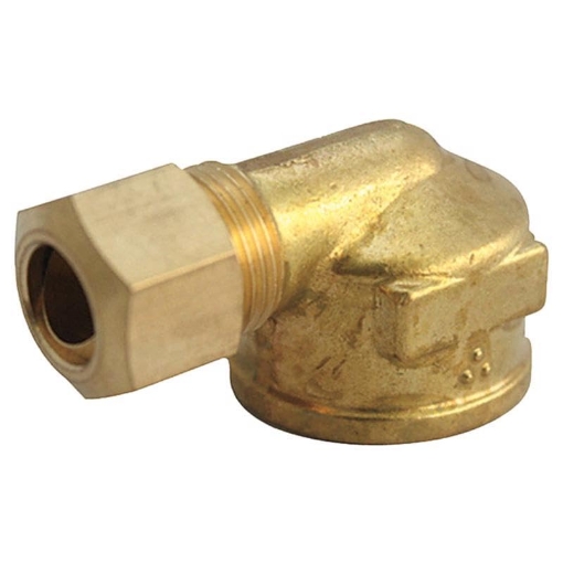 Picture of ACE TRADING - ZW 6JC121010711038 3/8 in. Compression X 1/4 in. D FPT Brass 90 Degree Elbow (PK-5-EA)
