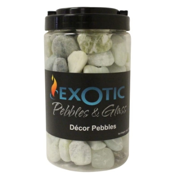 Picture of EXOTIC PEBBLES & AGGREGATES INC PJS-1030J Exotic Pebbles (Decorative Pebbles), Pebble Size, Polished, Jade, 5 lb Jar (EA)