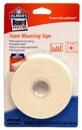 Picture of Elmers/Xacto E151M ELMERS Board Mate Foam Mounting Tape, 0.5 X 150" Roll (E151) (EA)