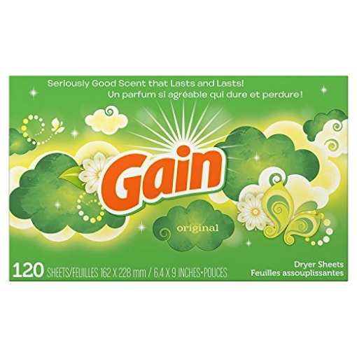 Picture of Gain 80735037 Gain Dryer Sheets, Original, 120 Count (Packaging May Vary) (Pack of 6) (PK-6-EA)