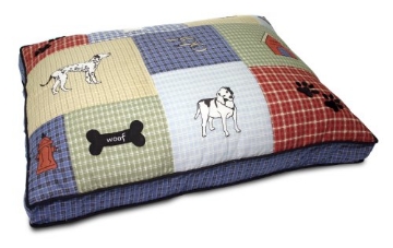 Picture of Aspen Pet 27776 Petmate Quilted Applique Dog Bed, Classic Dog Motif, Large Grand, 27" x 36", Multicolored- Designs May Vary, Made in USA (EA)