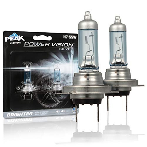 Picture of Peak Accessories H7-55WPVS-2BPP PEAK Power Vision Silver Automotive High Performance H7 55W Headlights (2 Pack) (EA)