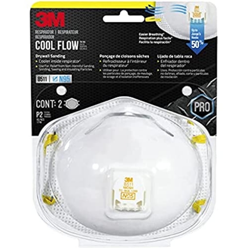 Picture of 3M 8511PA1-A-PS Tekk 8511PA1-A Paint Sanding Valved Respirator (EA)