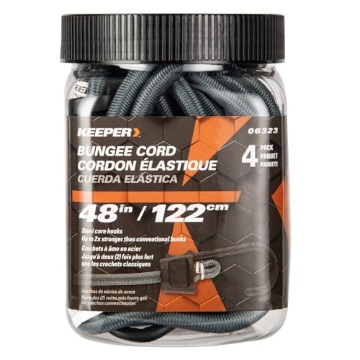 Picture of Keeper 06323 Keeper - 48” Bungee Cord With SST Hooks, 4 Pack - UV and Weather-Resistant (EA)