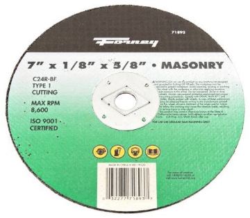 Picture of FORNEY INDUSTRIES INC 71893 Forney Masonry Cutting Wheel 7 "X1/8 "X5/8 " (EA)