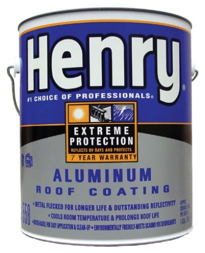 Picture of Henry Repeating Arms HE558107 Henry Smooth Aluminum Aqua-Bright Aluminum Roof Coating 0.9 gal. (PK-4-EA)