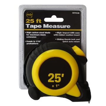 Picture of ACE TRADING - CMA 3 DR76536 25 ft. L X 1 in. W Tape Measure, Mfr: DR76536-A (EA)