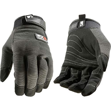 Picture of WELLS LAMONT 7850L Wells Lamont Men's FX3 Extreme Dexterity Work Gloves – Padded, Ergonomic Work Gloves, Touchscreen Compatible – Heavy Duty Synthetic Leather with Reinforced Fingertips and Adjustable Fit – Gray - L (PK-3-EA)