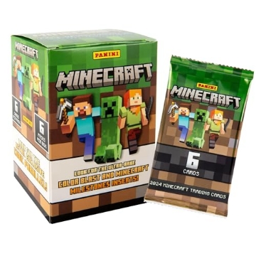 Picture of 2024 PANINI 2-17125-20 Panini Minecraft Blaster Box – Official Trading Cards, 36 Cards per Box, Foil Parallels, Rare Inserts, Retail Exclusive (EA)
