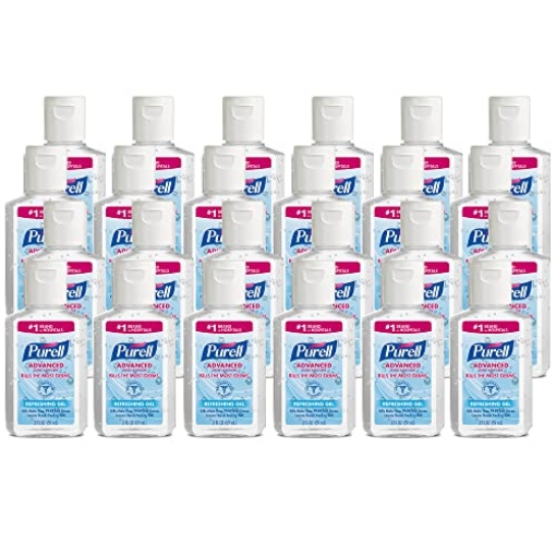 Picture of PURELL 9605-24 PURELL Advanced Hand Sanitizer Refreshing Gel, 2 fl oz Portable Flip Cap Bottle (Pack of 24) – 9605-24-CMR (CT-24-EA)
