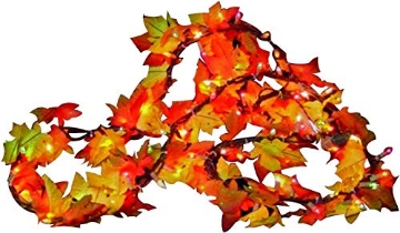 Picture of OSRAM V34825 SYLVANIA Fall Color Lighted Leaf Garland Clear 9 ft (EA)