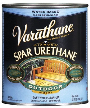 Picture of Varathane 250141H Rust-Oleum Varathane Semi-Gloss Clear Water-Based Spar Urethane 1 qt. (PK-2-EA)