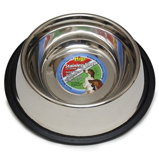Picture of HILO ZW142 32 Hilo Stainless Steel Non-Skid Pet Feeding Dish - 32 oz (EA)