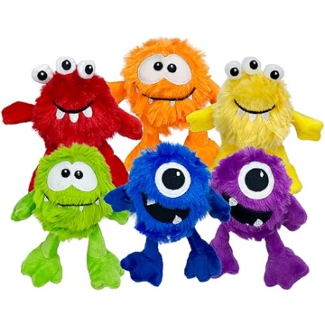 Picture of Multipet International 44211 Minipet Plush Monsters New Assorted Monsters/Colors (Blue, Red, and Green) 5" Dog Toy (EA)