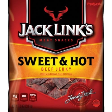 Picture of JCK 10000007616 Jack Link's Sweet And Hot Beef Jerky 8 Pack (PK-8-EA)