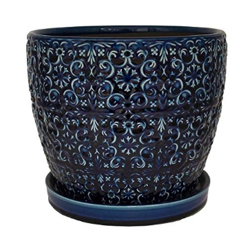 Picture of TRENDSPOT INC AHCR11403S-100A TRENDSPOT Planter MEDITER Blue 10" (EA)