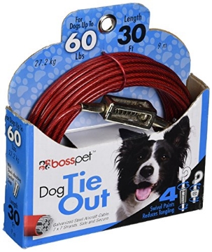 Picture of PDQ Q3530SPG99 Boss Pet Products Q3530 SPG 99 Cable Dog Tie Out 30 Large (EA)