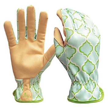 Picture of DIGZ 77212-23 Digz Planter Pro Women's Gardening Gloves and Work Gloves with Touch Screen Compatible Fingertips, Geometric Pattern, Medium,Beige (EA)