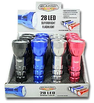 Picture of BLAZING LEDZ 302499 Blazing LEDz 28 LED 160 lumens Assorted LED Flashlight AAA Battery (PK-12-EA)