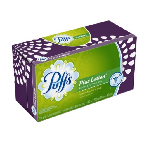 Picture of Puffs PGC39346 Puffs Plus Lotion Facial Tissues;124 Tissues Per Box (Pack of 24) (Old Version) (CT-24-BX)