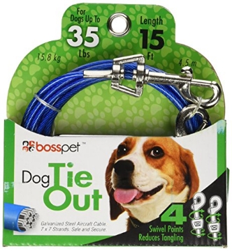 Picture of PDQ Q231500099 Boss Pet Products Tie Out Dog Medium 15 Foot Pdq (EA)