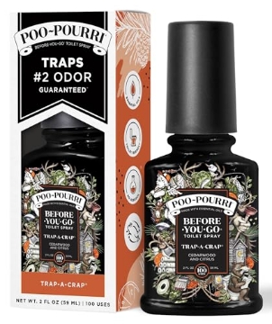 Picture of Poo-Pourri SET-2OZ-TRAP-V1 Poo-Pourri Before-You-Go Toilet Spray, Trap-A-Crap, 2 Fl Oz - Cedarwood and Citrus (EA)