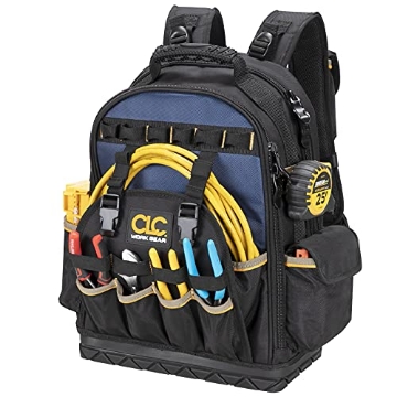 Picture of CLC PB1133 CLC Work Gear PB1133 38 Pocket Molded Base Tool Backpack, Black/Blue (EA)