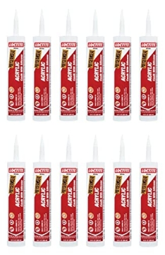 Picture of Loctite 1507600 Polyseamseal Acrylic Caulk With Silicone, White, 10-oz. Cartridge (PK-12-EA)