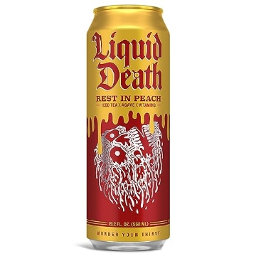 Picture of SUPPLYING DEMAND INC 700277 Liquid Death Rest in Peach Tea Single, 19.2 FZ (PK-12-EA)