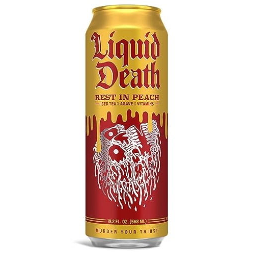 Picture of SUPPLYING DEMAND INC 700277 Liquid Death Rest in Peach Tea Single, 19.2 FZ (PK-12-EA)