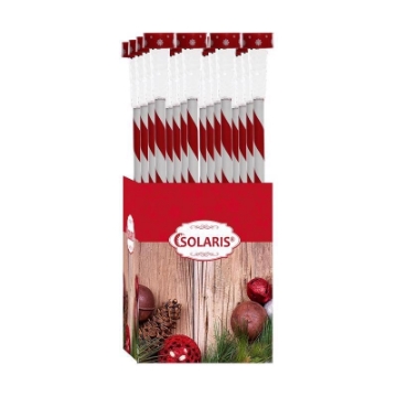 Picture of Alpine Dairy, Inc. QWE106 Alpine Solar Candy Cane Striped LED Garden Stake (PK-24-EA)