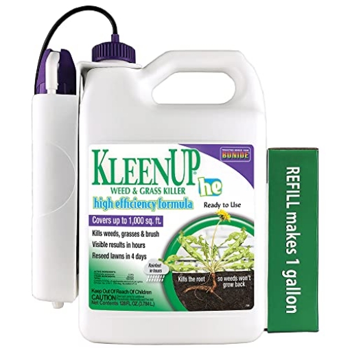Picture of BONIDE PRODUCT 7591 Bonide KleenUP Weed & Grass Killer High Efficiency Formula, 128 oz Ready-to-Use with Power Wand & Refill, Fast Acting Formula Kills Weeds & Roots (EA)
