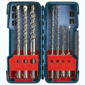 Picture of BOSCH SECURITY SYSTEMS, INC HCK001 Bosch HCK001 7 pc. SDS-Plus® Bulldog™ Rotary Hammer Bit Set (EA)