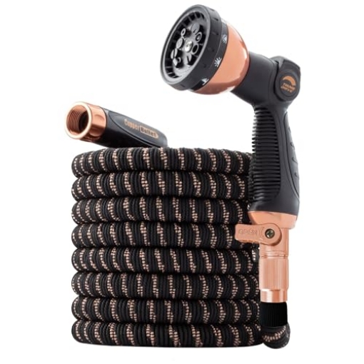 Picture of POCKET HOSE 16374-6 Pocket Hose Copper Bullet With Thumb Spray Nozzle AS SEEN ON TV Expands to 75 ft, 650psi 3/4 in Solid Copper Anodized Aluminum Fittings Lead-Free Lightweight No-Kink Garden Hose (EA)