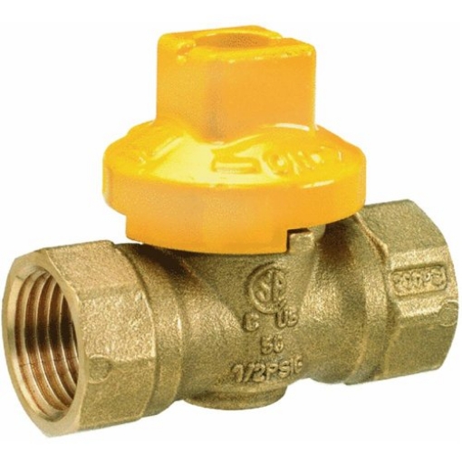 Picture of HOMEWERKS VGV1LHR2 Gas Ball Valve Forged Brass Chrome Plated Boxed 3/8" Flare x 1/2" Female (EA)