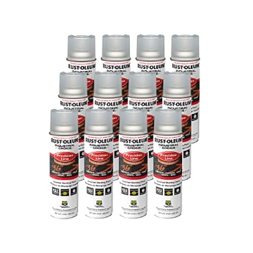 Picture of Rustoleum 1601838 Rust-Oleum 1601838-12PK Industrial Choice Inverted Solvent-Based Marking Spray Paint, 17 Oz, Clear, 12 Pack (PK-12-EA)