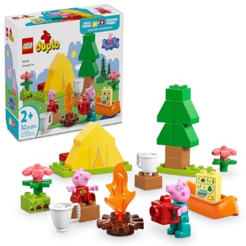Picture of Lego 10452 LEGO DUPLO Peppa Pig Camping Trip Toddler Learning Toy - Sensory Toy for Creative and Developmental Play - Fun Birthday Gift for Peppa Pig Fans, Kids, Girls, Boys, Ages 2+ - 10452 (EA)