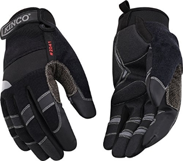 Picture of KINCO LLC 2041-M Kinco 2041 KincoPro Unlined General Medium Duty Synthetic Leather Glove with Black Back, Work, Medium, Gray (Pack of 6 Pairs) (EA)