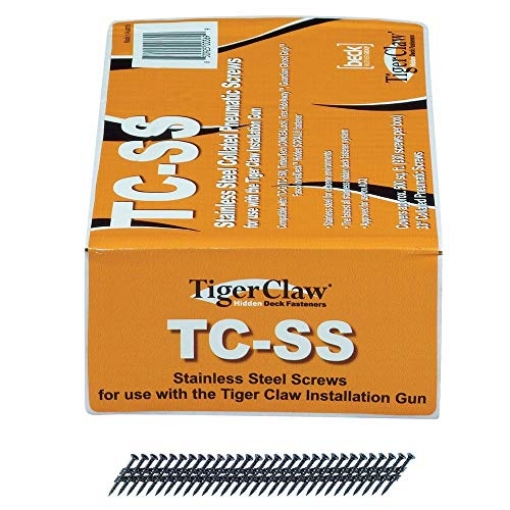 Picture of TIGERCLAW F-6557-SSPS Tiger Claw Stainless Steel Collated Pneumatic Screws (Covers Approx 500 Sq Ft) (EA)