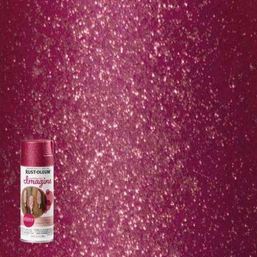 Picture of Rustoleum 345703 Rust-Oleum Imagine Craft & Hobby Glitter Spray Paint Glitter Pink, 10.25 oz. (PK-4-EA)