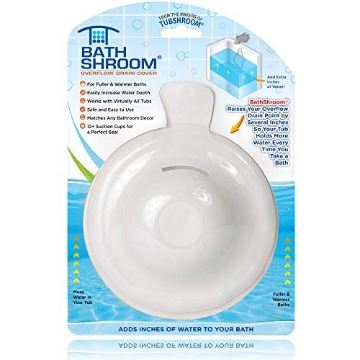 Picture of TUBSHROOM BTHSH620 BathShroom BTHSH620 Overflow Drain Cover for Fuller and Warmer Baths, White (EA)
