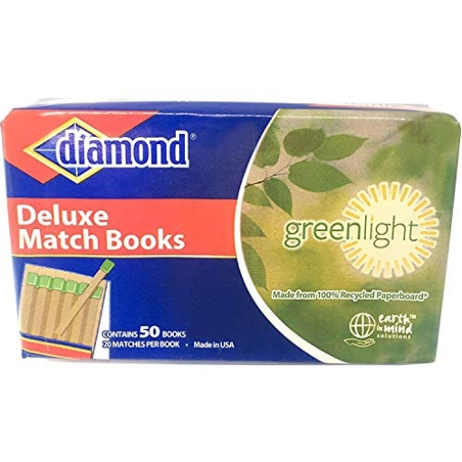 Picture of Diamondhead Usa, Inc. 533-376-865 Diamond Deluxe Greenlight Match Books - 1000 Matches (PK-30-EA)