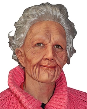 Picture of Zagone Studios 9003BS Realistic Old Lady Mask Moving Mouth Hair Grandma, Woman (EA)