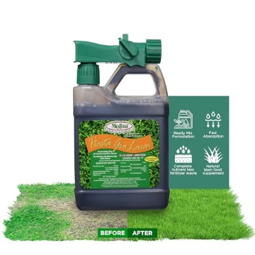 Picture of MEDINA GLASS BLOCK INC HG 12-4-8 QTS Medina HastaGro Liquid Lawn Fertilizer - 12-4-8 Liquid Fertilizer for Lawns, Ready to Spray Grass Fertilizer for Lawn Care, Lawn Food for Vibrant Green Lawns, 1 Qt - Treats Up to 4000 Sq Ft (EA)